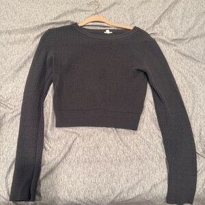 Garage Gray Cropped Sweater (SIZE M)